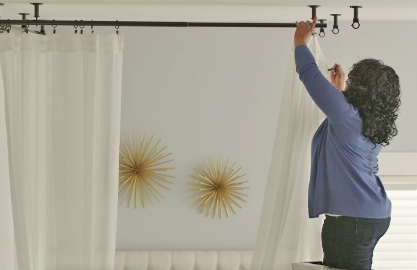 Fix Curtain Rod To Wall & Hang