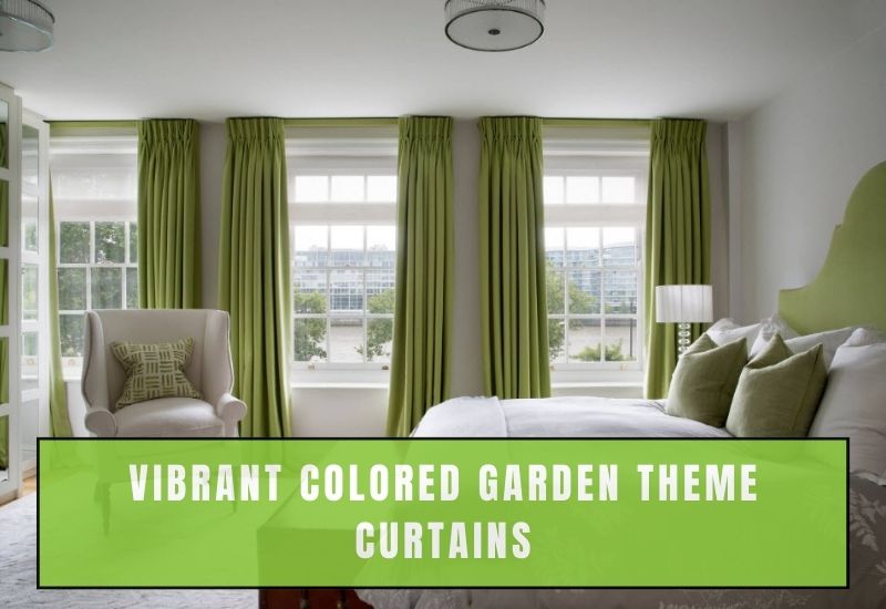 Vibrant Colored Garden Theme Curtains