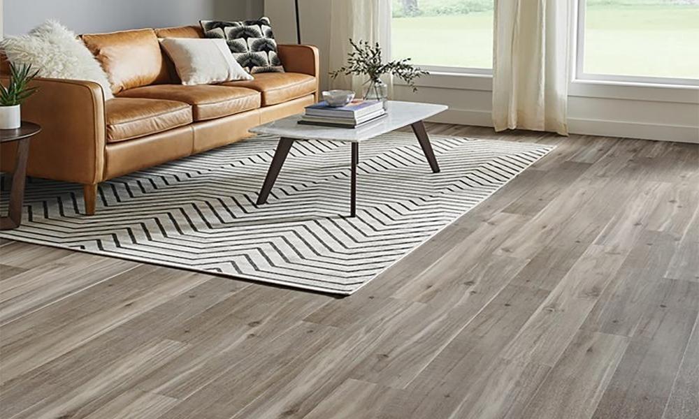 Waterproof Vinyl Flooring Installed in Living Room