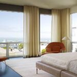 Beautiful Full Wall Motorized Curtains Installed in Bedroom