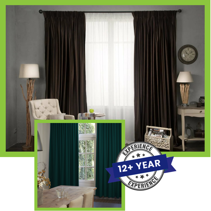 Chic blackout curtains in a tastefully decorated room
