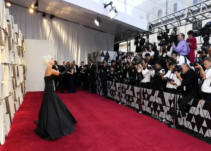 Red carpet with a soft texture for a glamorous walkway