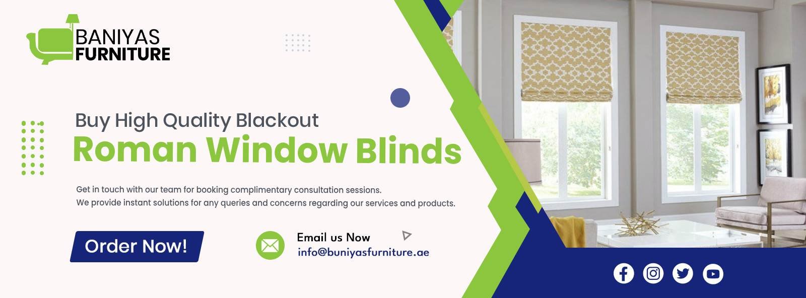 Roman Blinds Sale Banner