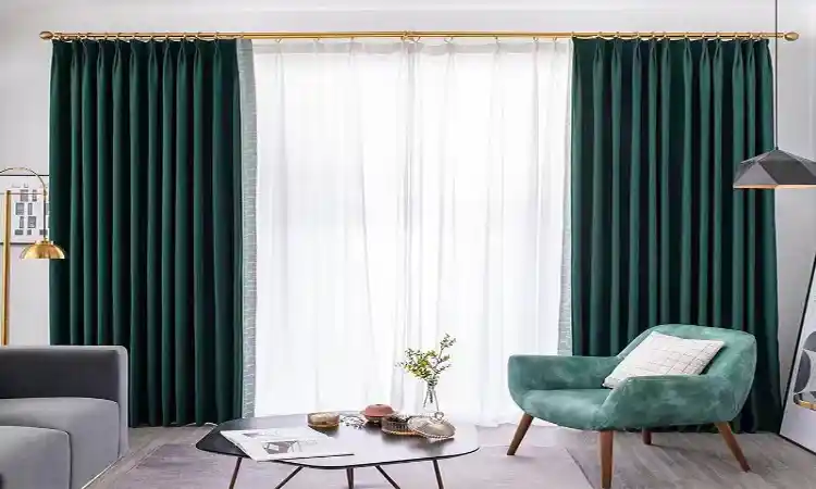 Elegant blackout curtains in a modern living room