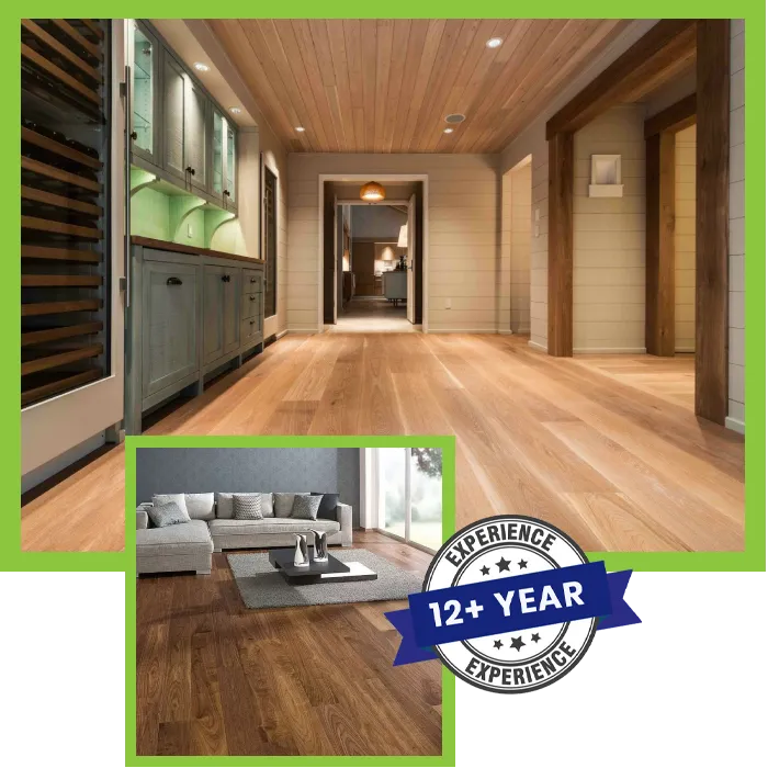 Engineered wood flooring with a luxurious top hardwood layer