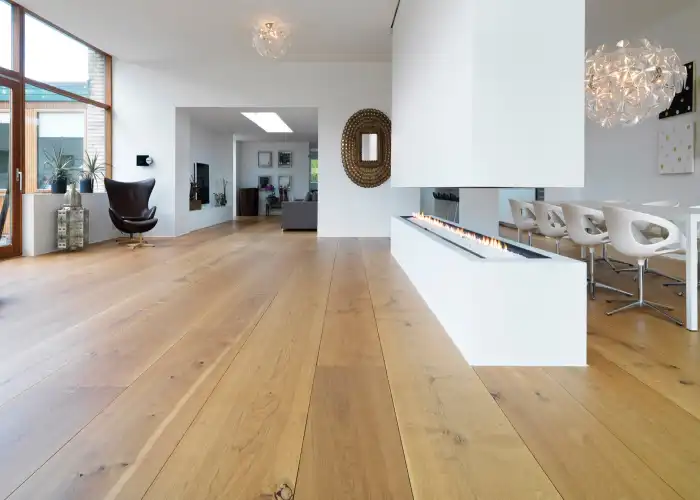 Wooden Plank flooring in a modern apartment