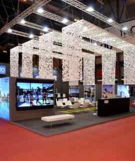 Custom-designed carpet for trade show displays