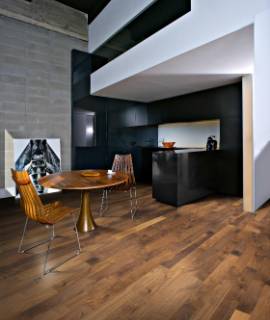 Cherry hardwood wear layer delivers rich color and texture