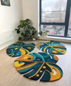Leaf Shape Colorful Rugs Dubai