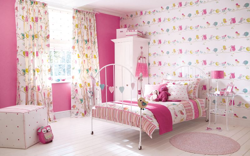Patterned curtains with a fun, kid-friendly design