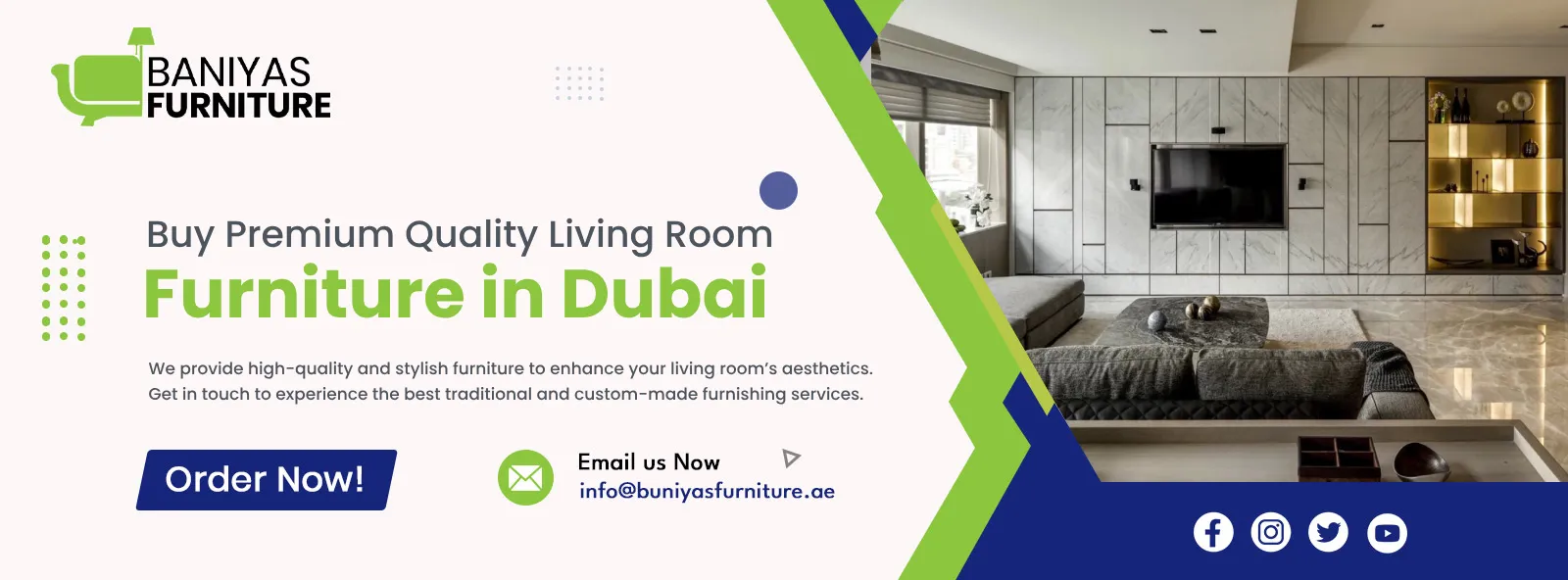 Premium Quality Living Room Furniture Dubai