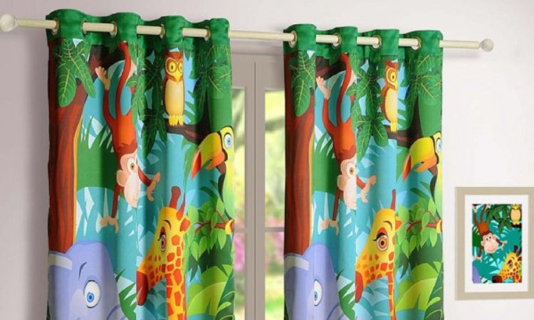 Fun cartoon character curtains for kids