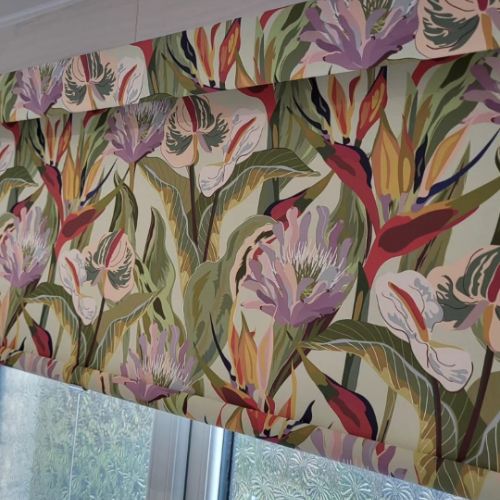 Colorful floral patterned curtain Room Darkening Blinds