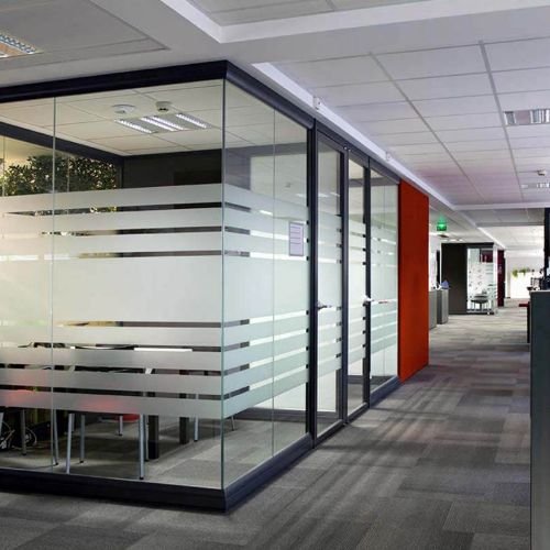 Elegant glass partition for modern interiors